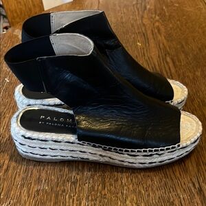 Palomitas Espadrilles size 38 - 7.5 Ceralin Platform Black
